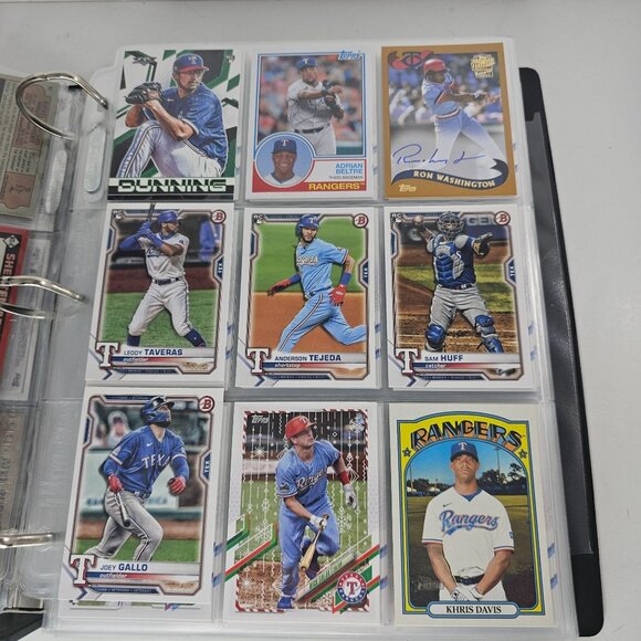 Texas Rangers Baseball Card Collection In Binder 54 Sleeves of Cards - Picture 9 of 16
